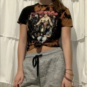 WWE Bleached Tie Dye Graphic T-Shirt